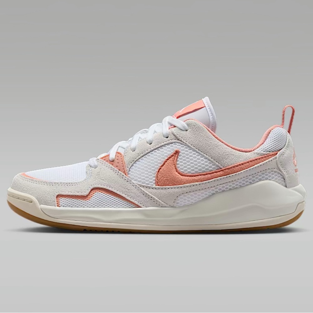 Nike Women's White and Peach Sneakers